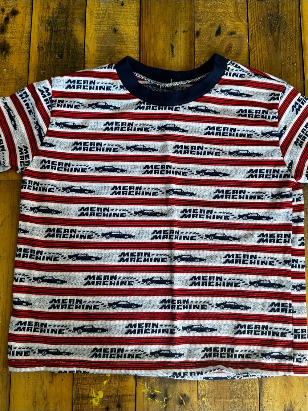 🍭3 for $10🍭Vintage Kids Mean Machine Stripe Tee